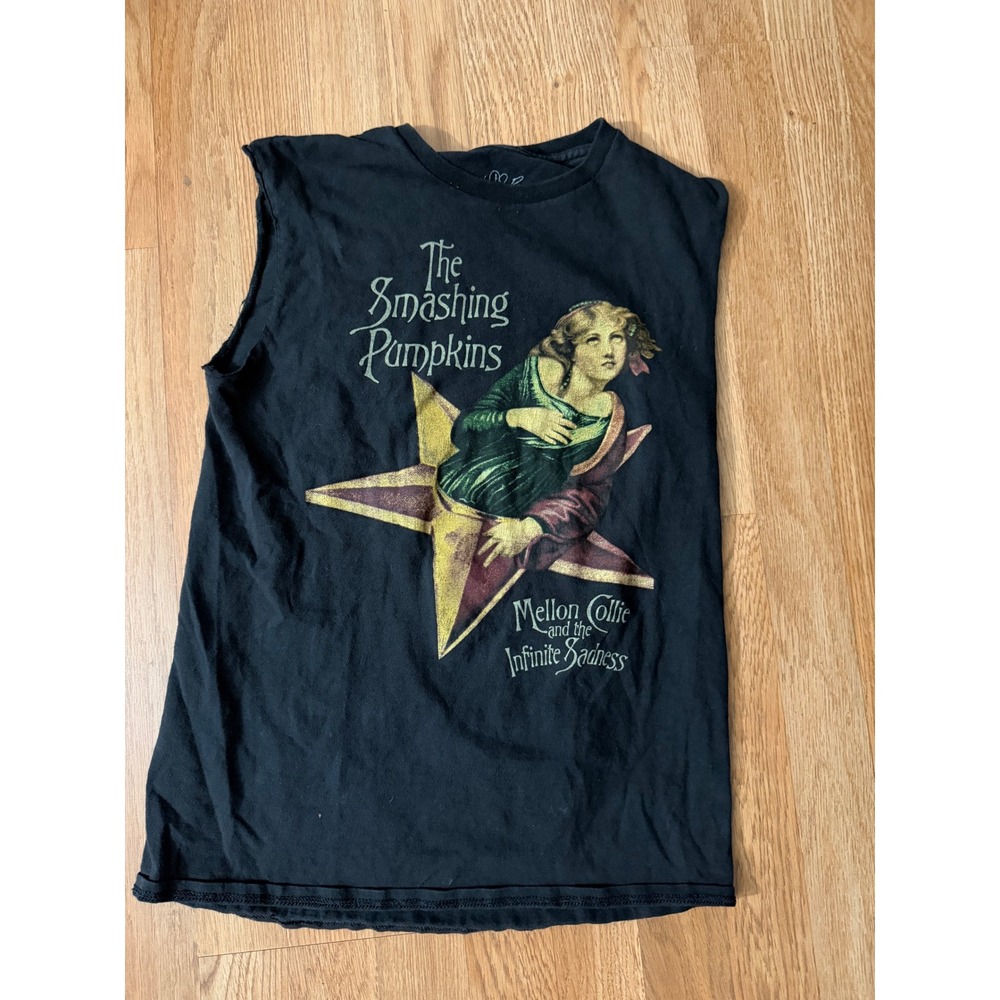 The Smashing Pumpkins Mellon Collie Graphic Tank Top Black Sleeveless Band Tee